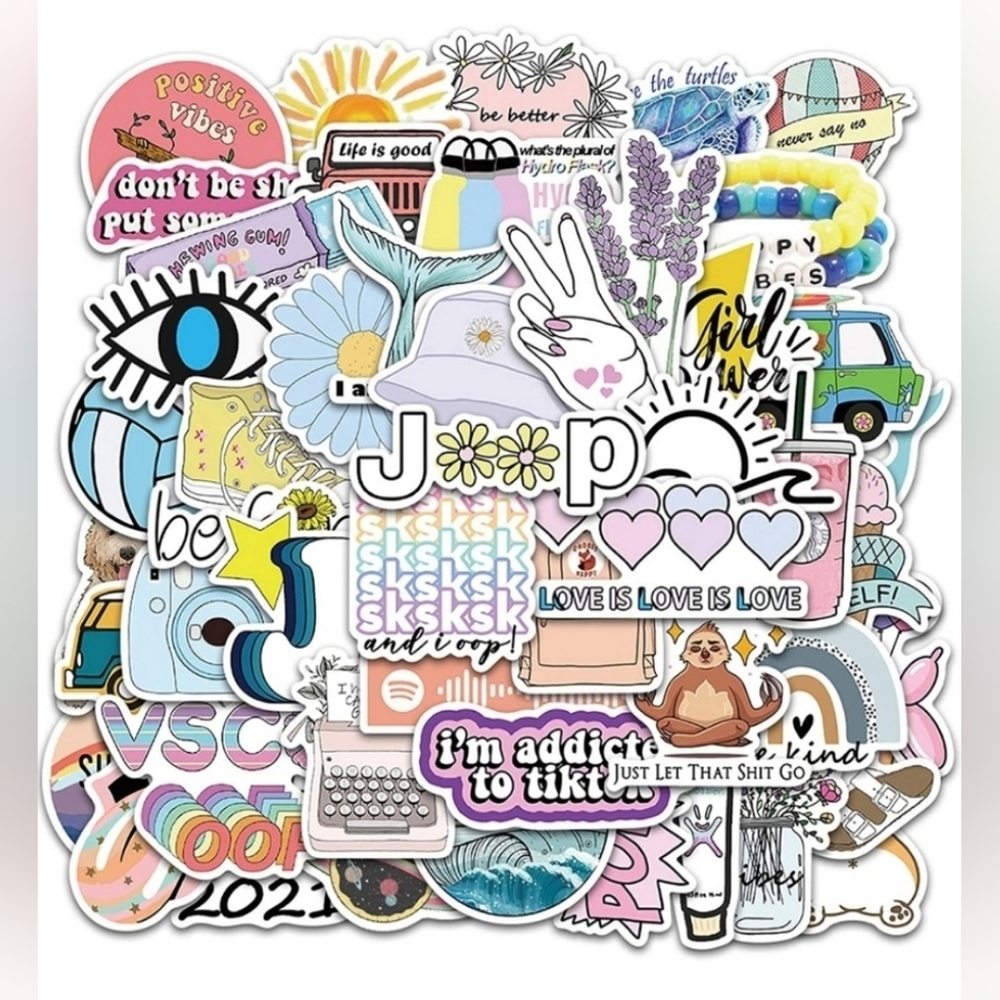 40 Stickers | NO Repeats | Durable | Reusable | Waterproof | Brand New